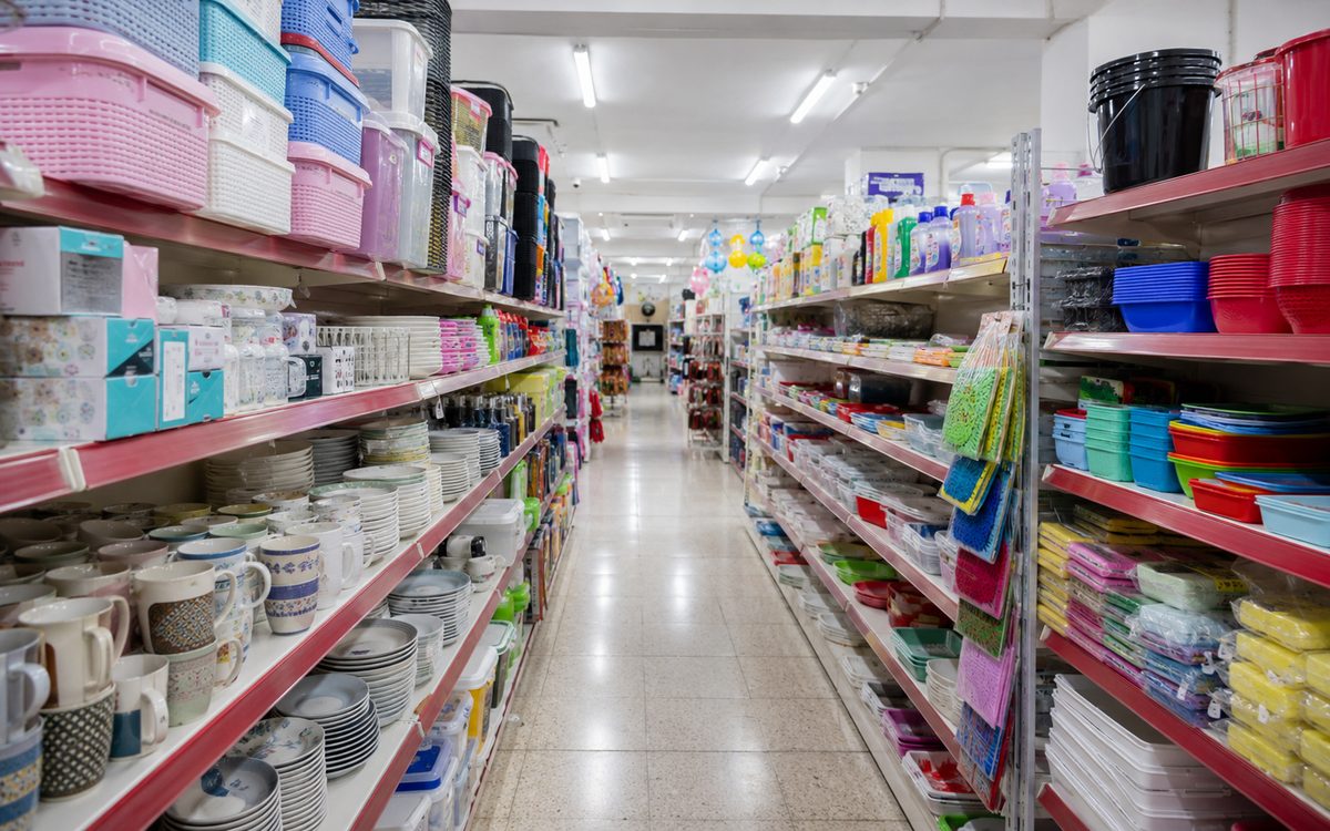 Interior de bazar chino en Gijon
