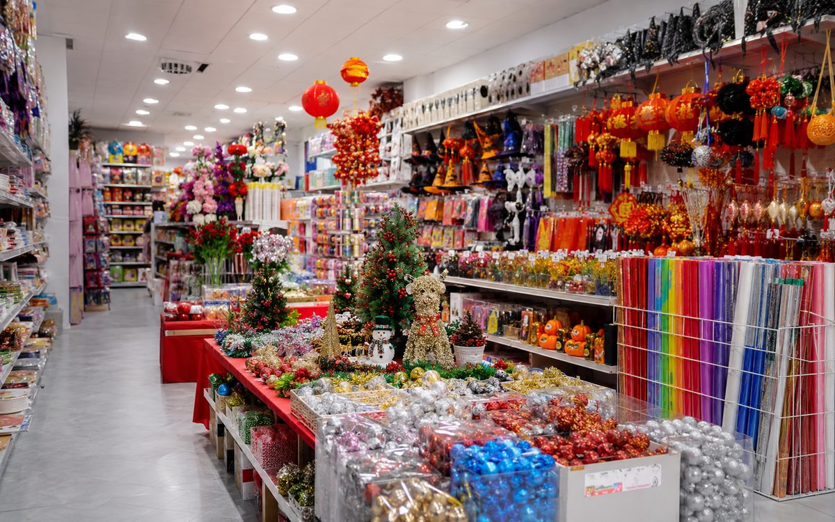 Interior de bazar chino en Albatera